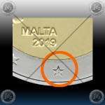 2 EVRO MALTA 2019 (Temples of Ta’ Ħaġrat) Mint Mark *F* BU